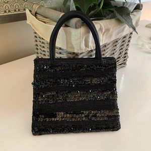 Mini bag hand beaded/sequins